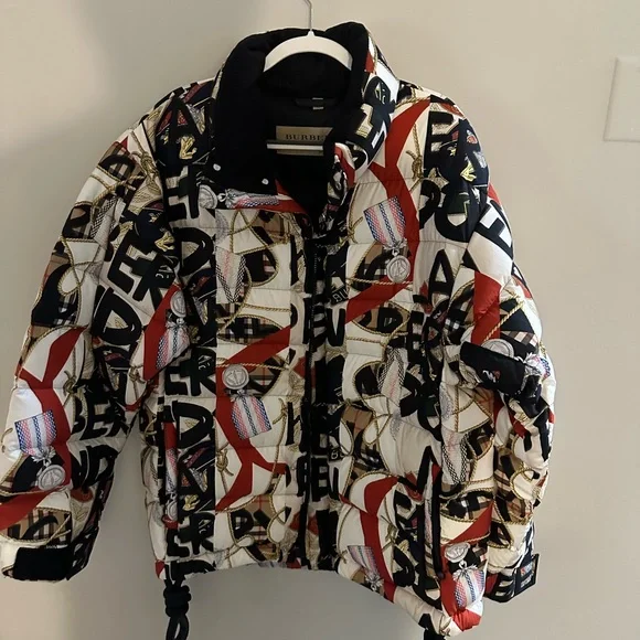 Burberry graffiti puffer jacket